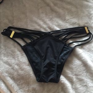 Strappy Black Victoria’s Secret Bikini Bottoms